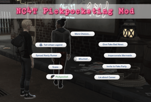 Карманная кража — NC4T Pickpocketing Mod (09.09.2022)