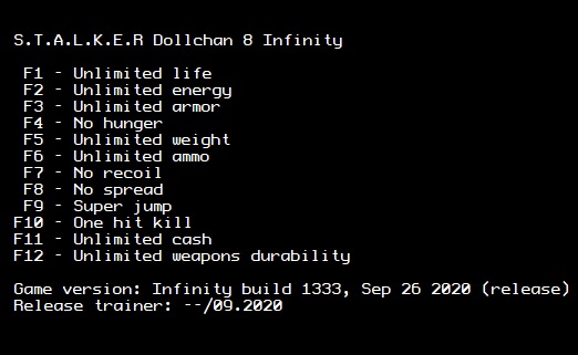 Сталкер dollchan 8 infinity код от x18 что бы открыть